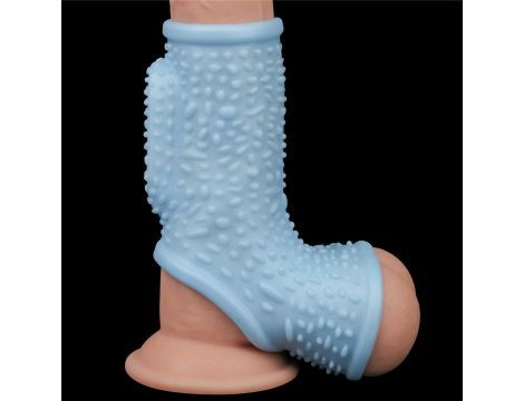 Vibrating Drip Knights Ring with Scrotum Sleeve - 4