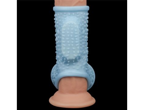 Vibrating Drip Knights Ring with Scrotum Sleeve - 5