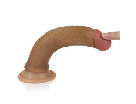 7'' Dual layered Platinum Silicone Cock - 8