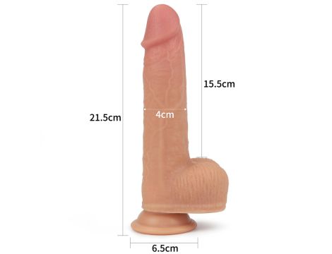 8.5"" Dual layered Silicone Rotating Nature Cock Anthony - 2