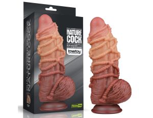 9.5'' Dual layered Platinum Silicone Cock with Rope