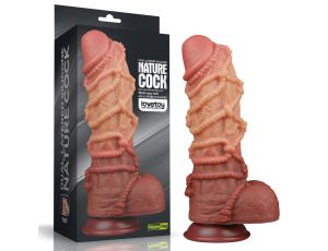 10.5'' Dual layered Platinum Silicone Cock with Rope