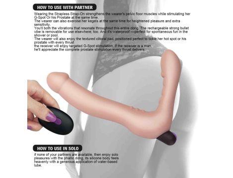 Rechargeable IJOY Strapless Strap on - 9