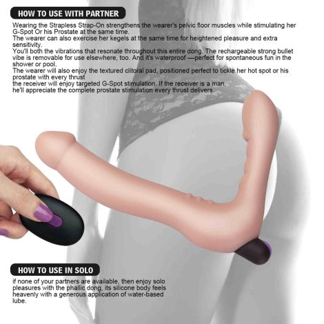 Rechargeable IJOY Strapless Strap on - 9