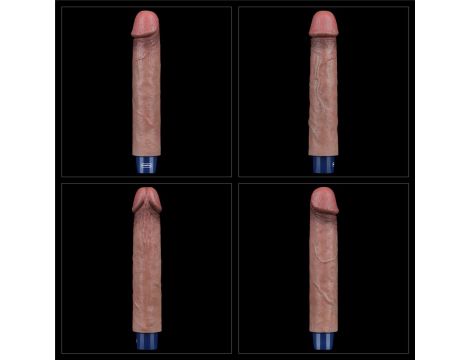 9" REAL SOFTEE Rechargeable Silicone Vibrating Dildo - 12