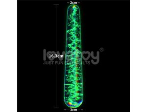 Glow-in-the-dark Twilight Gleam Glass Dildo - image 2