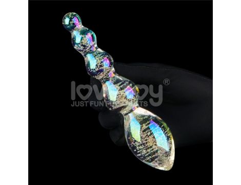 Glow-in-the-dark Twilight Gleam Glass Dildo - 3