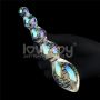 Glow-in-the-dark Twilight Gleam Glass Dildo - 4