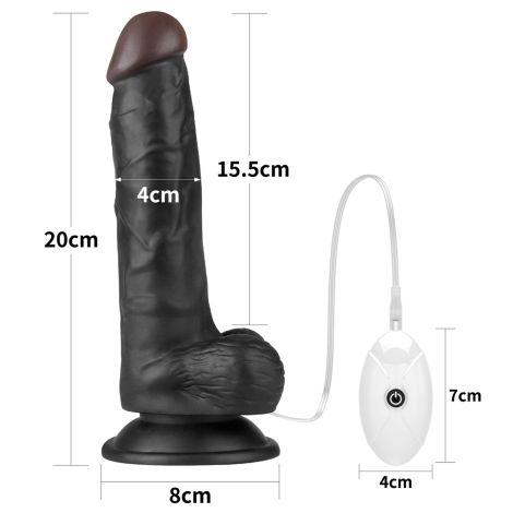 Vibrating Easy Strapon Set 7.5'' Black - 2