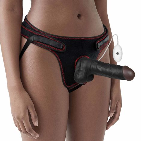 Vibrating Easy Strapon Set 7.5'' Black - 5