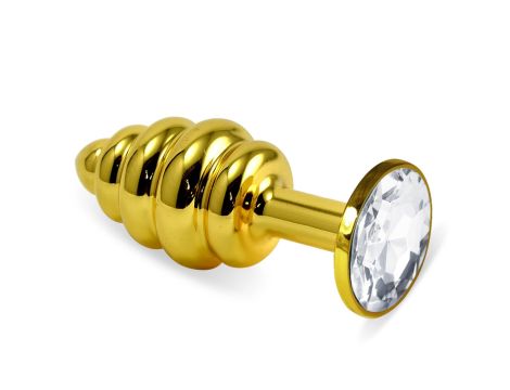 Gold Spiral Plug Clear