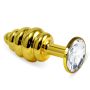 Gold Spiral Plug Clear - 2