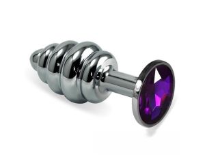 Silver Spiral Plug Purple