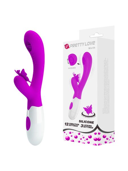 PRETTY LOVE - Moth, 12 vibration functions 3 licking settings