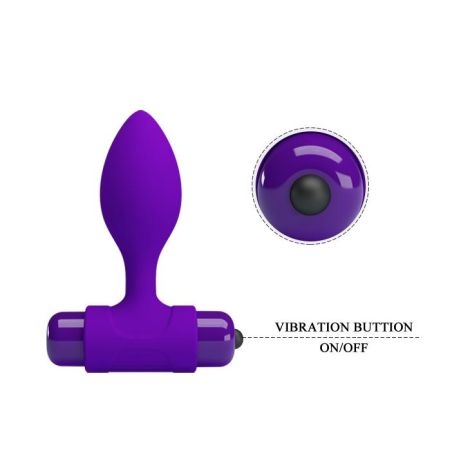 PRETTY LOVE -Vibra Butt Plug Purple - 6