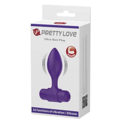 PRETTY LOVE -Vibra Butt Plug Purple - 8