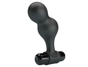 Mr. Play Silicone Anal Plug, 10 functions of vibration Black - image 2