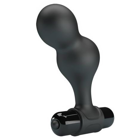 Mr. Play Silicone Anal Plug, 10 functions of vibration Black - 2