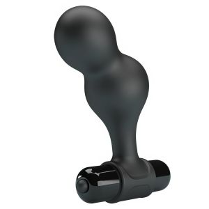 Mr. Play Silicone Anal Plug, 10 functions of vibration Black - image 2