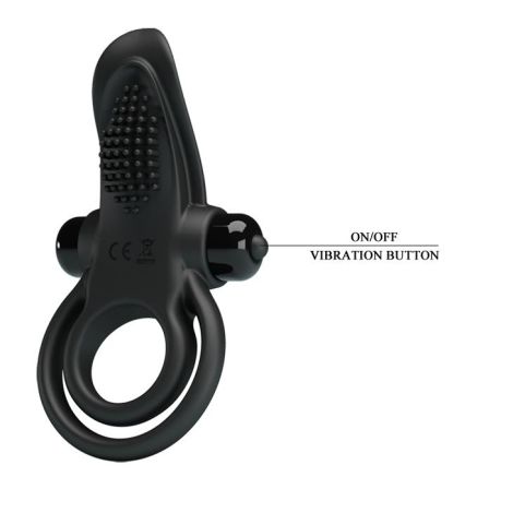 PRETTY LOVE - VIBRANT PENIS RING Black- 10 function vibrations - 6