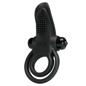 PRETTY LOVE - VIBRANT PENIS RING Black- 10 function vibrations - image 2