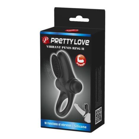 PRETTY LOVE - VIBRANT PENIS RING II Black - 8