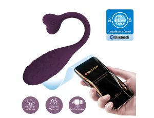 PRETTY LOVE - Fisherman Purple, 12 vibration functions Mobile APP remote control - image 2