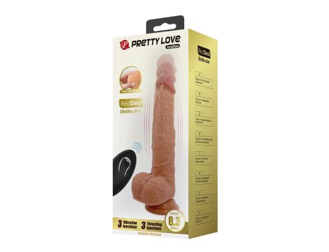 PRETTY LOVE - Jonathan 8,3'' Light Brown, 3 vibration functions Thrusting Wireless remote control - 11