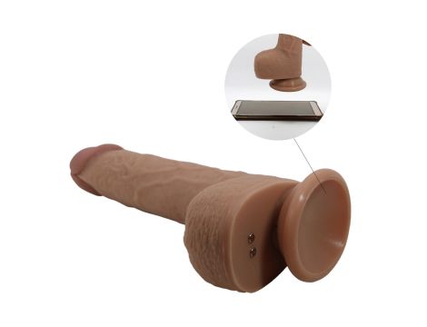 PRETTY LOVE - Tommy 8,9'' Light Brown, 3 vibration functions 3 thrusting settings Suction base Wireless remote control - 7