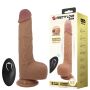 PRETTY LOVE - Tommy 8,9'' Light Brown, 3 vibration functions 3 thrusting settings Suction base Wireless remote control - 2