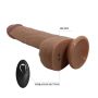 PRETTY LOVE - Tommy 8,9'' Light Brown, 3 vibration functions 3 thrusting settings Suction base Wireless remote control - 9