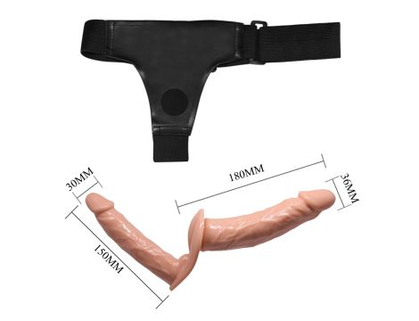 BAILE -STRAP ON DOUBLE DILDOS, 7.1''+5.9'' - 4