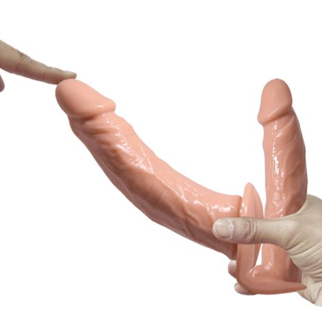 BAILE -STRAP ON DOUBLE DILDOS, 7.1''+5.9'' - 4