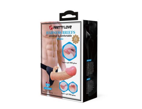 PRETTY LOVE - Mavis Flesh, Universal Strap-On Harness, Dildo 7.4'' TPR - 10