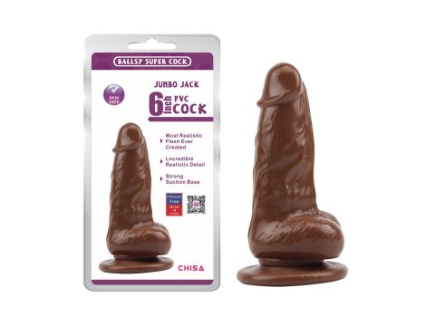 JUMBO JACK 6" Dildo-Brown