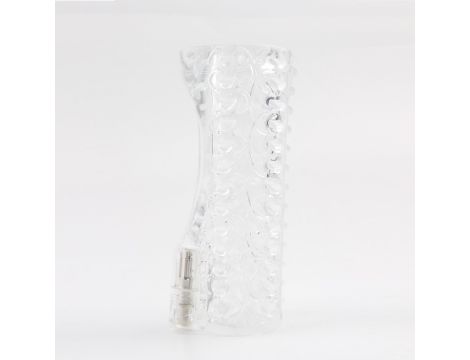 Super Sucker Vibrating Stroker 5,1" Clear