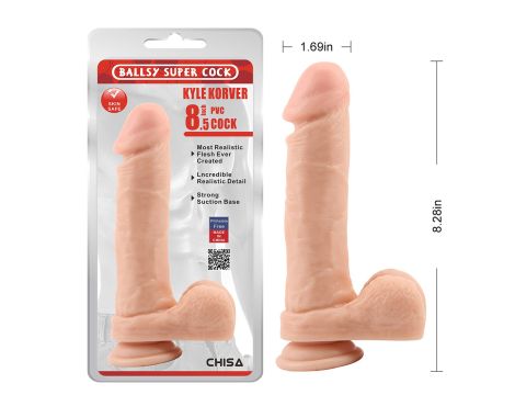 Kyle Korver 8.5" Dildo Flesh - 3