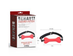 Behave! Doggle Bone Bit Gag-Red - image 2