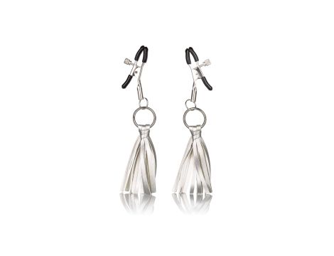 Playful Tassels Nipple Clamps Silver