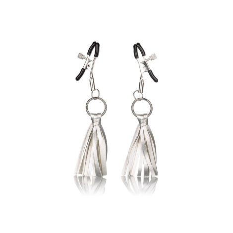 Playful Tassels Nipple Clamps Silver