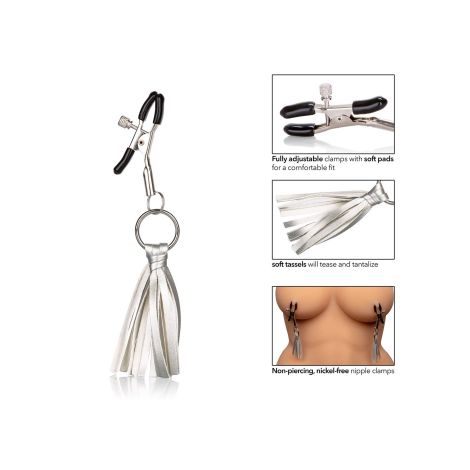 Playful Tassels Nipple Clamps Silver - 5