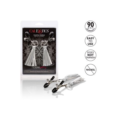 Playful Tassels Nipple Clamps Silver - 6