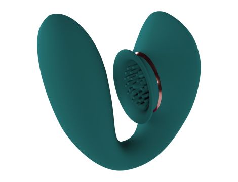 Twitch 3 - Rechargeable Vibrator & Suction - Silicone - 10 Speed - Forest Green - 4