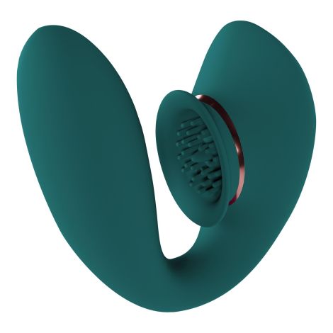 Twitch 3 - Rechargeable Vibrator & Suction - Silicone - 10 Speed - Forest Green - 4