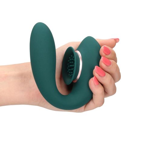 Twitch 3 - Rechargeable Vibrator & Suction - Silicone - 10 Speed - Forest Green - 7