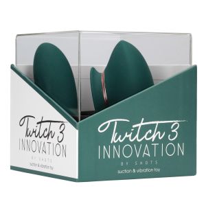 Twitch 3 - Rechargeable Vibrator & Suction - Silicone - 10 Speed - Forest Green - image 2