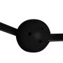 Head Harness with Mouth Cover and Solid Ball Gag - Black - 9