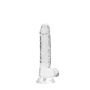 7"" / 18 cm Realistic Dildo With Balls - Transparent - 2