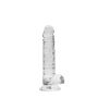 7"" / 18 cm Realistic Dildo With Balls - Transparent - 5