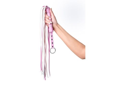 Anonymo flogger, PU leather, pink, 64 cm - 4